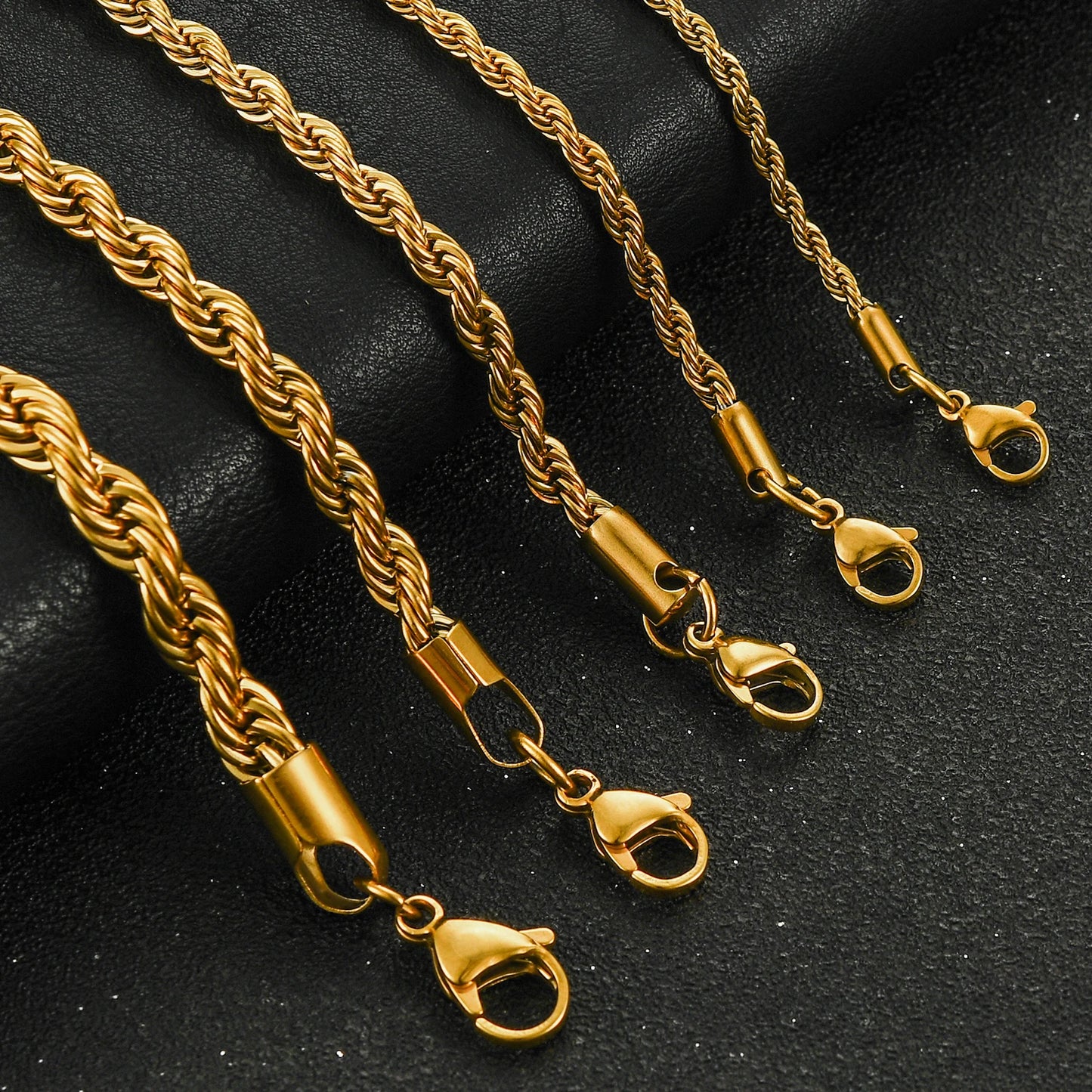 Rope Chain Necklace Stainless Steel