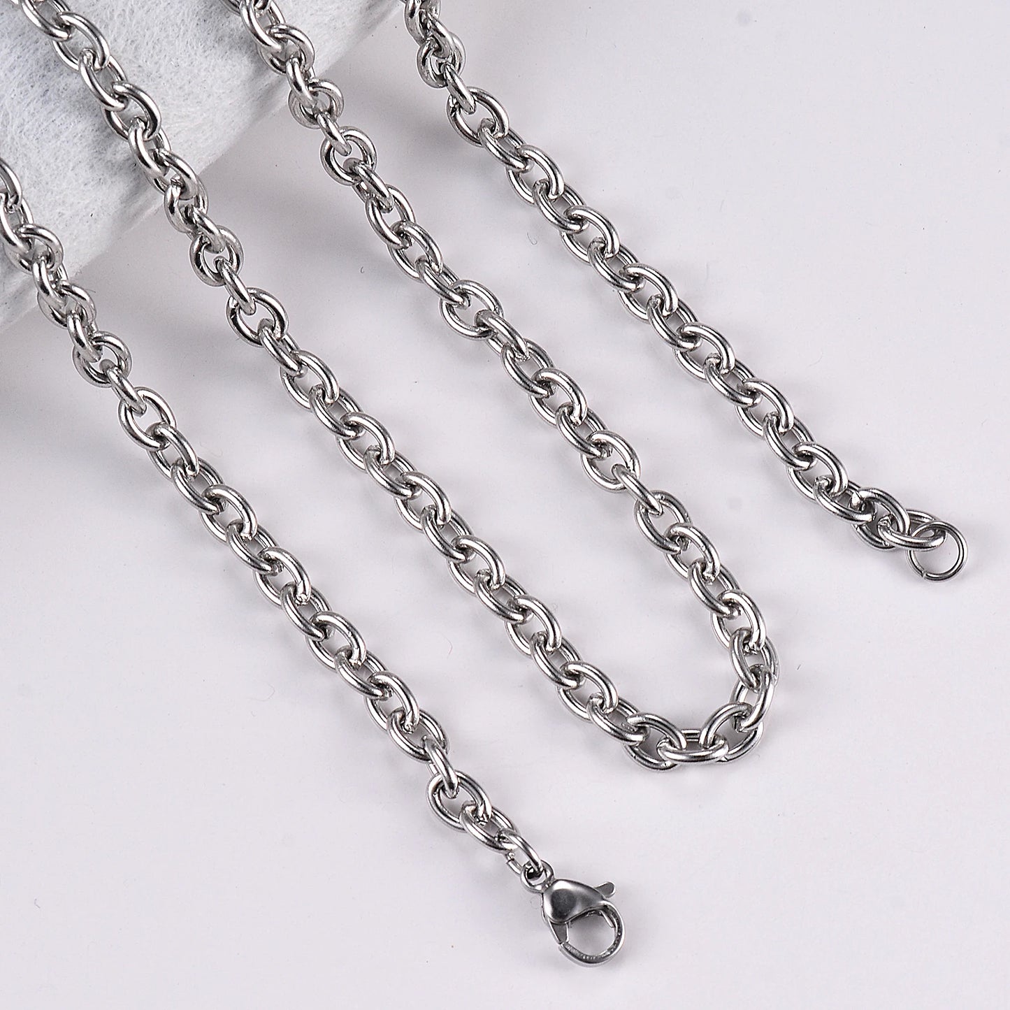 Stainless Steel Cross O Chain Necklace