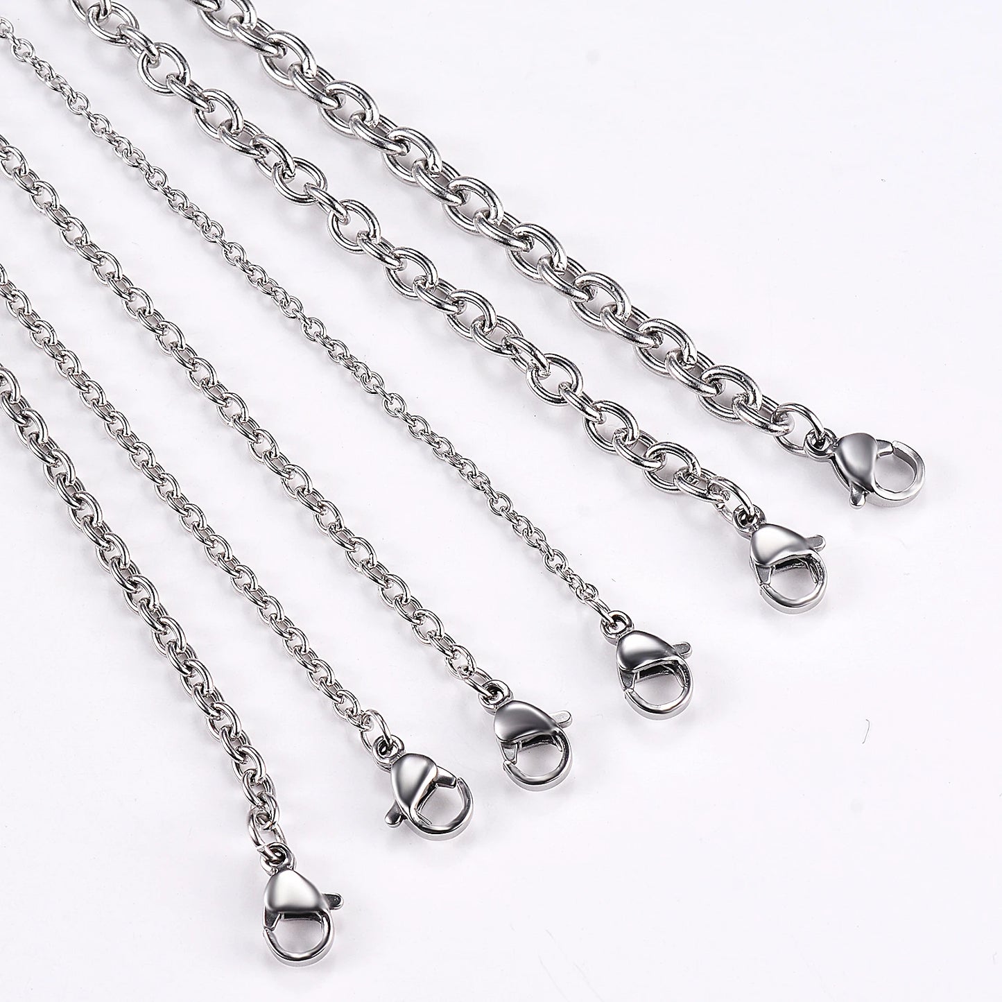 Stainless Steel Cross O Chain Necklace