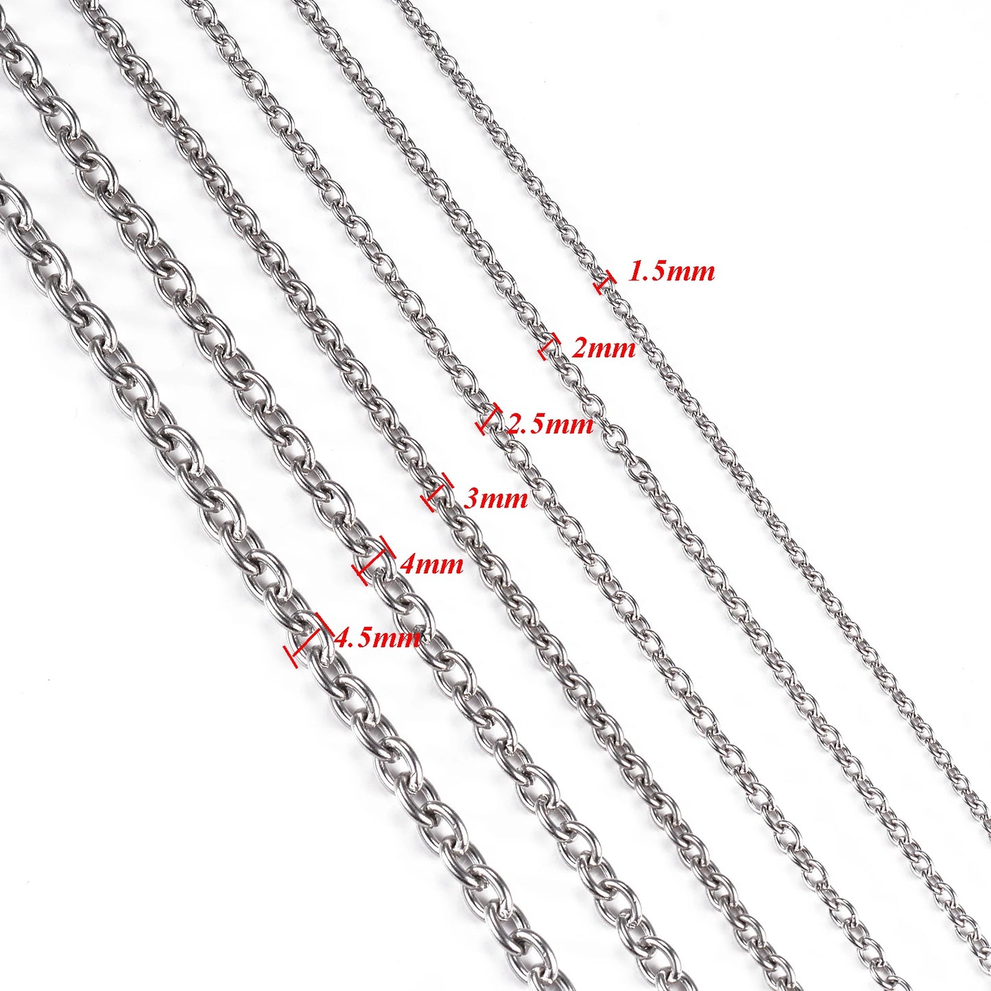 Stainless Steel Cross O Chain Necklace