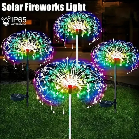 Solar Fireworks Lights Outdoor Waterproof Solar Garden Lights