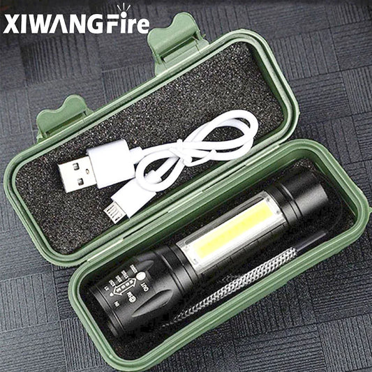 Portable Rechargeable Zoom LED Flashlight