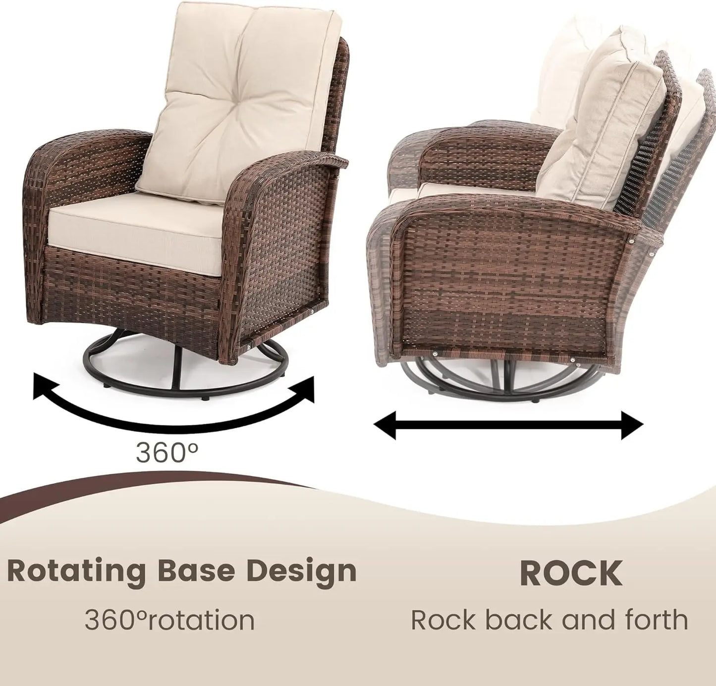 Outdoor Patio Swivel Furniture Set