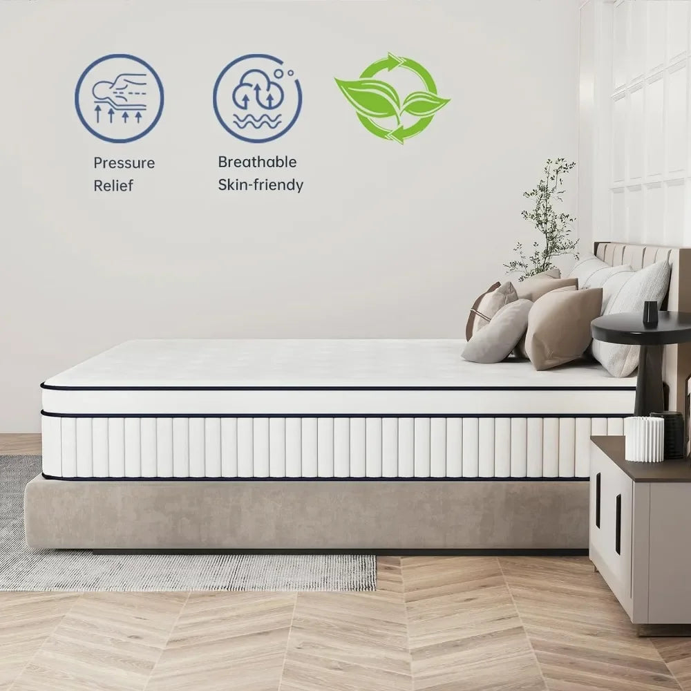 Strength Hybrid Mattress with Pocket Spring and Soft Foam