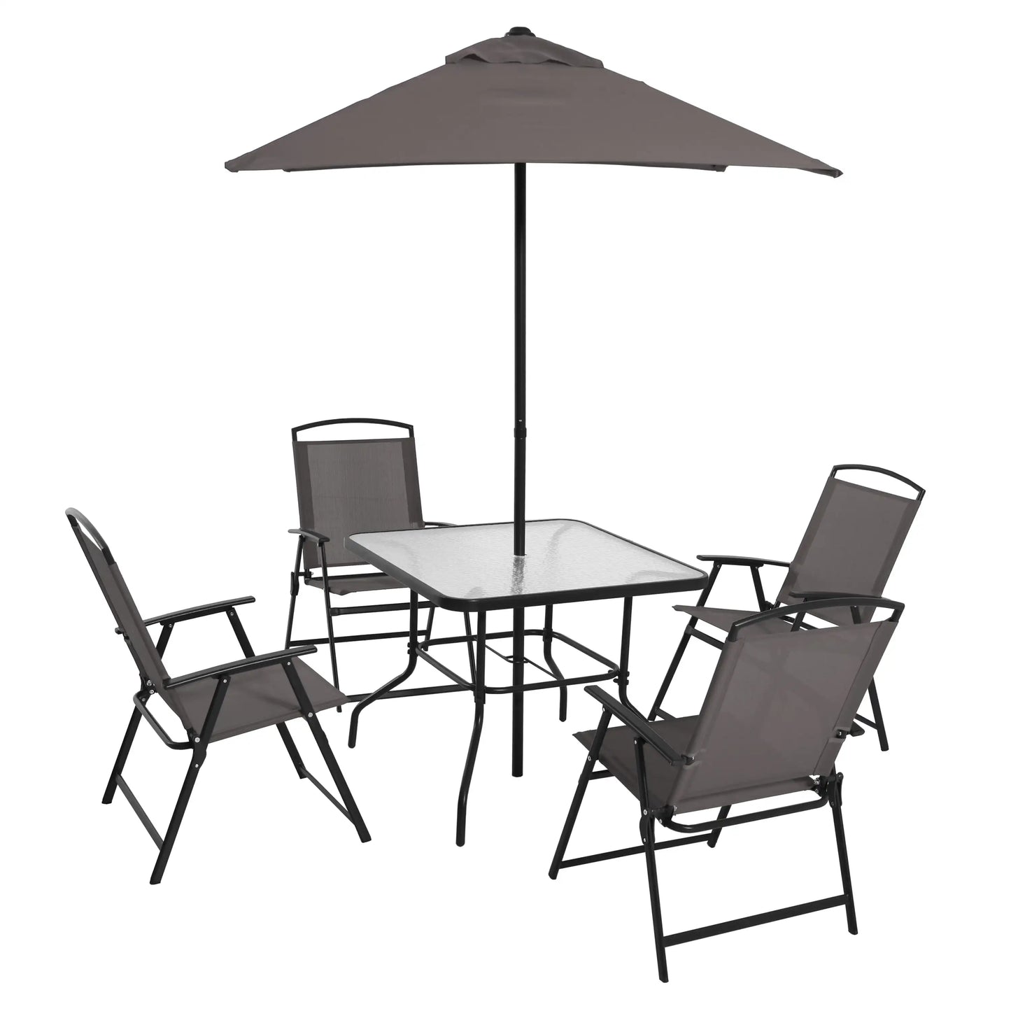 Outdoor Patio Dining Set with Table Umbrella