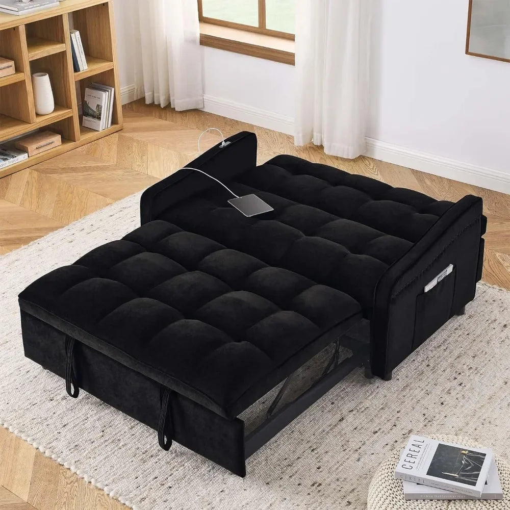 Sleeper Sofa Couch Bed with USB & Type C Port