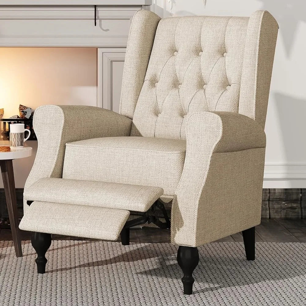 Accent Chair Push Back Recliner With Arms