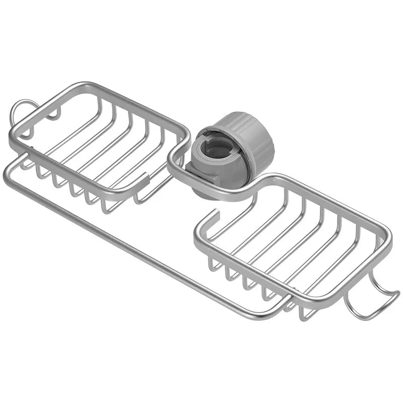 Aluminum Sink Drain Rack Sponge Storage