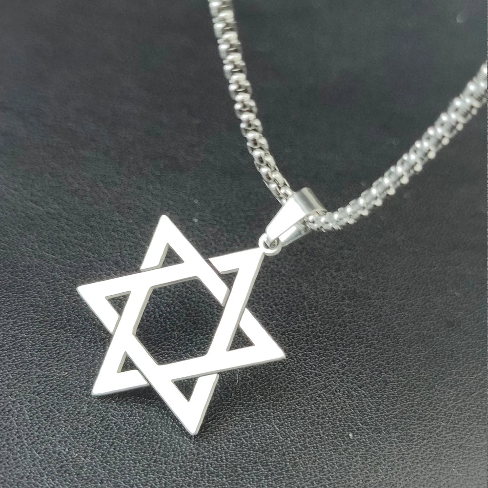 Classic Men's Star of David Pendant Necklace