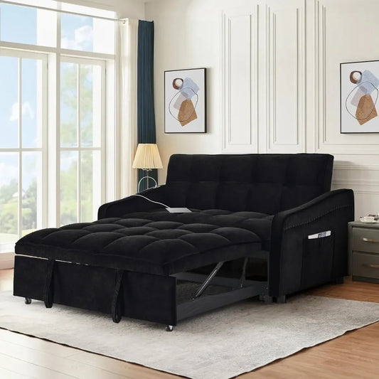 Sleeper Sofa Couch Bed with USB & Type C Port