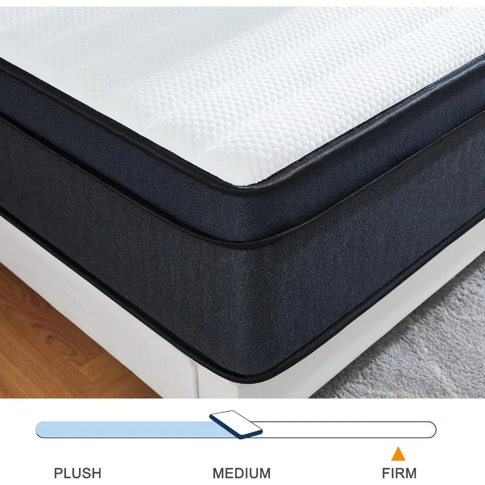 Full Mattress, 12 Inch Hybrid in a Box with Gel Memory Foam