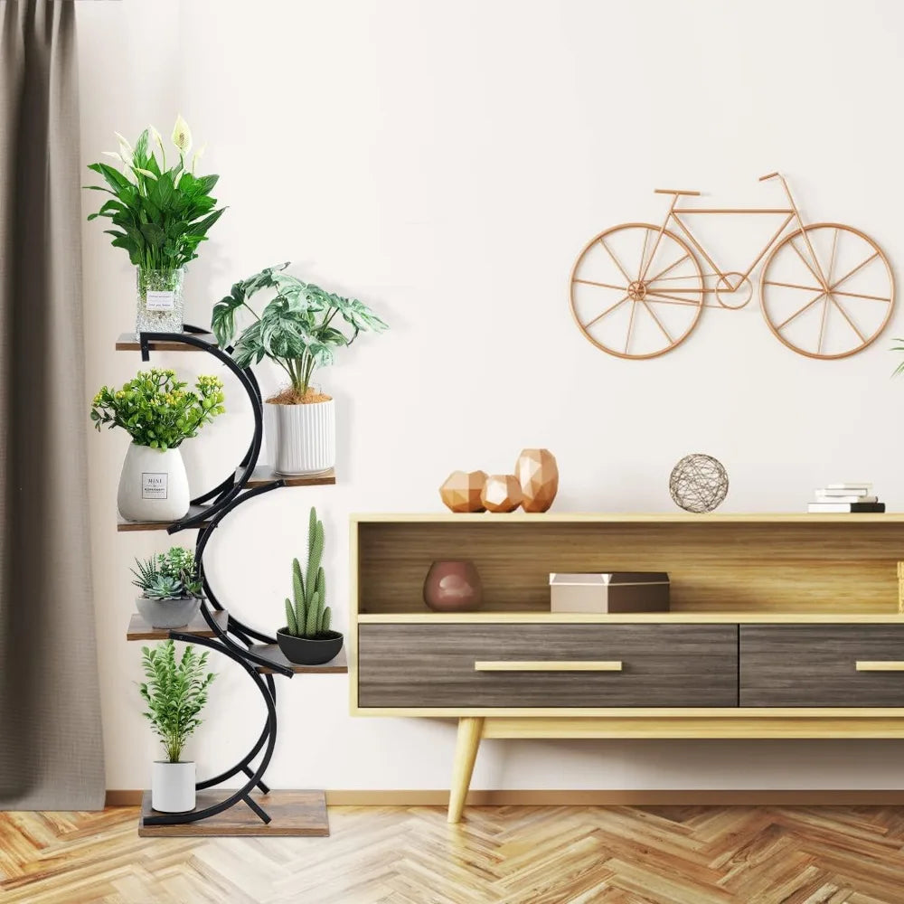 Indoor 6-Tier wrought iron Plant Stand