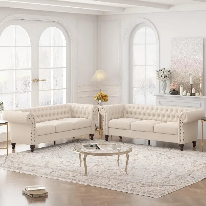 Modern Couch with Deep 3-Seat