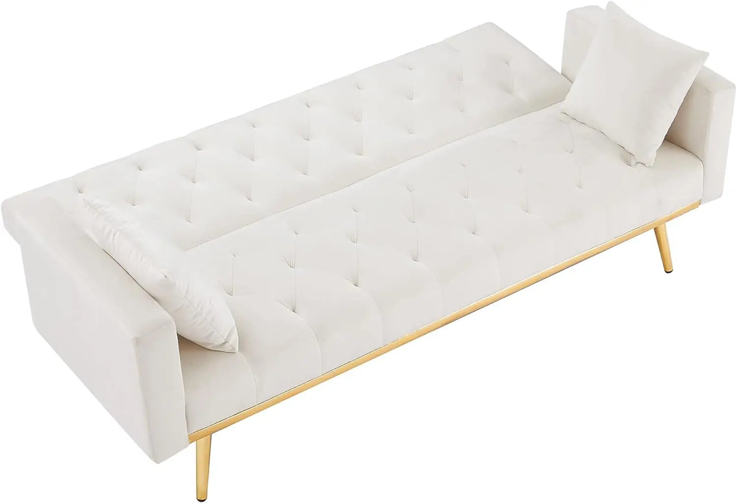 Convertible Velvet Futon Sofa Bed