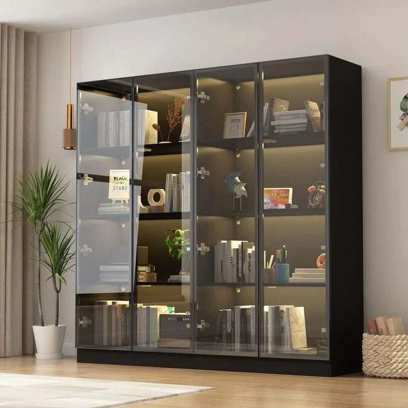 Display Cabinet with Glass Doors and Lights