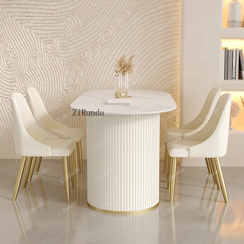 Slate dining table Cream