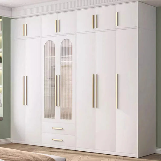 White Storage Wardrobes Wooden Display Simple Organizer Hanging Cabinets Bedroom Free Shipping Armario De Ropa Home Furniture