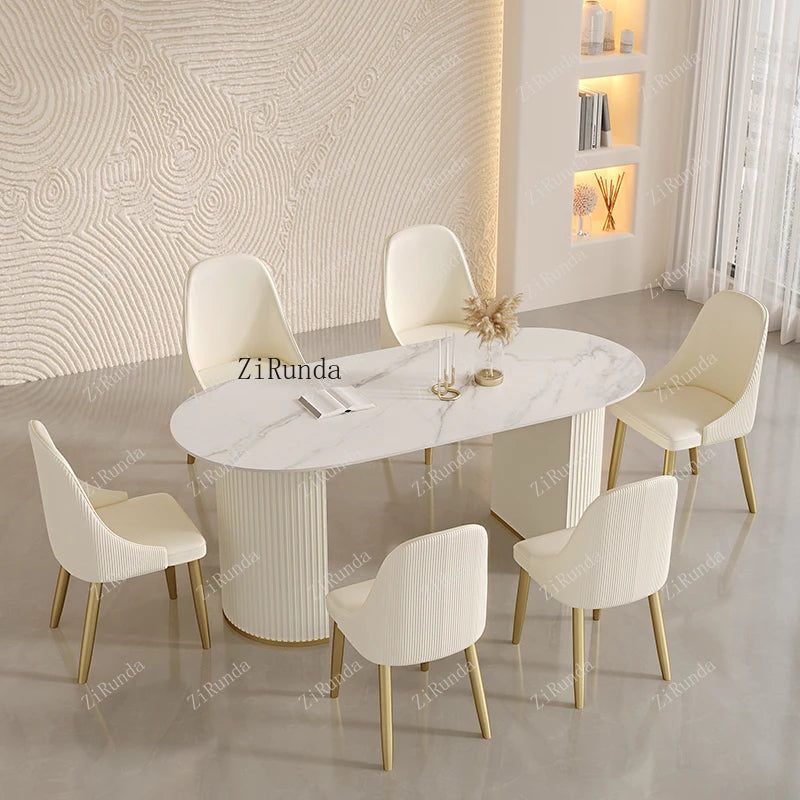 Slate dining table Cream