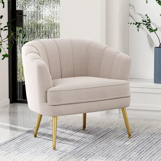 Upholstered Modern Velvet Accent Chair