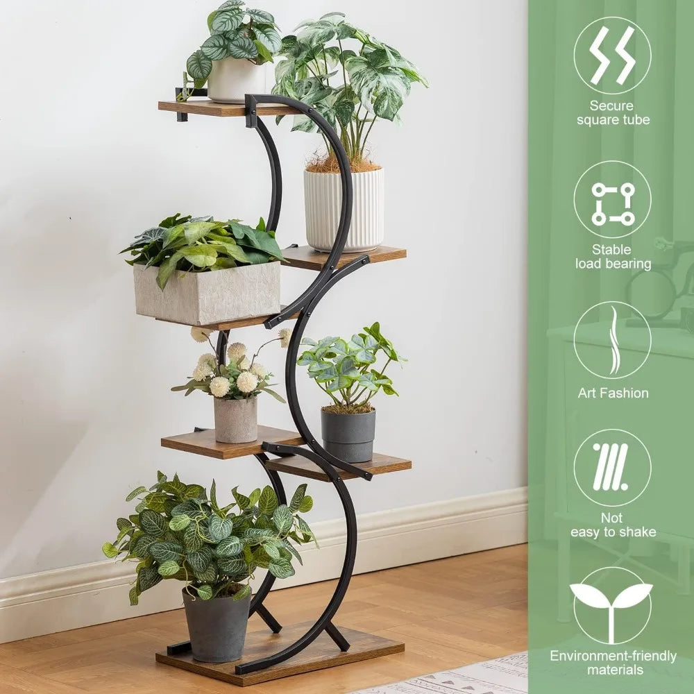 Indoor 6-Tier wrought iron Plant Stand