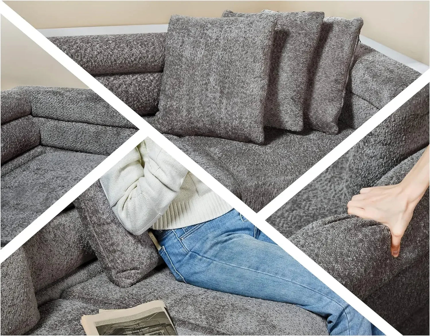 Oversize Sofa-Bouclé Couch