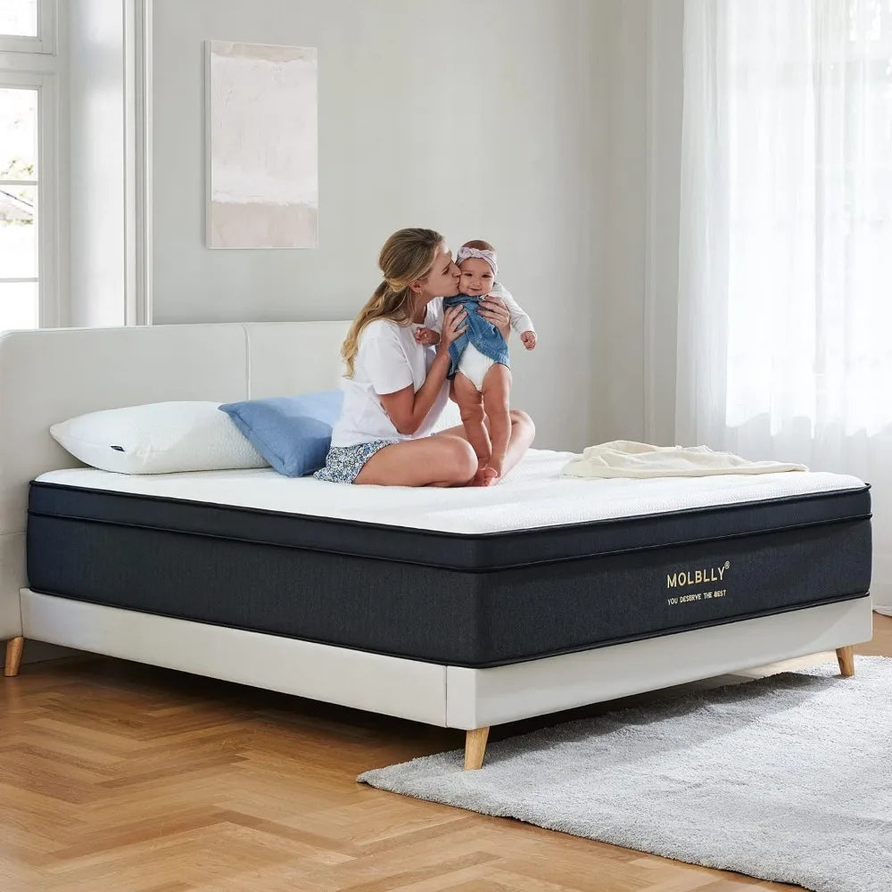 Full Mattress, 12 Inch Hybrid in a Box with Gel Memory Foam