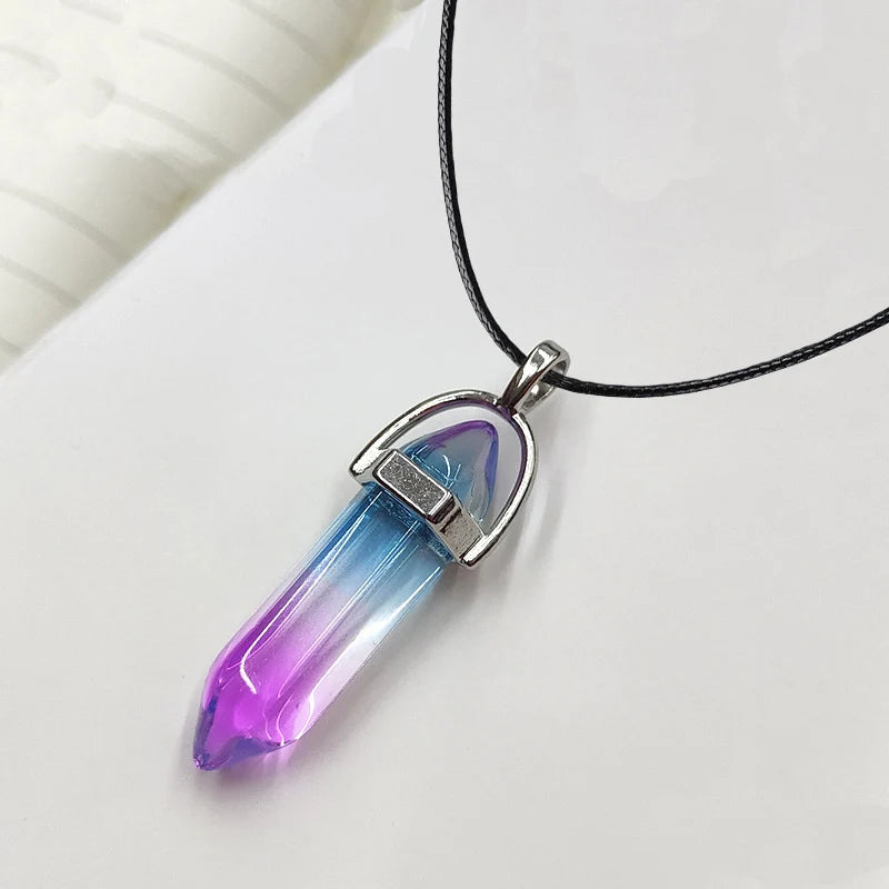 Hexagonal Column Quartz Necklaces